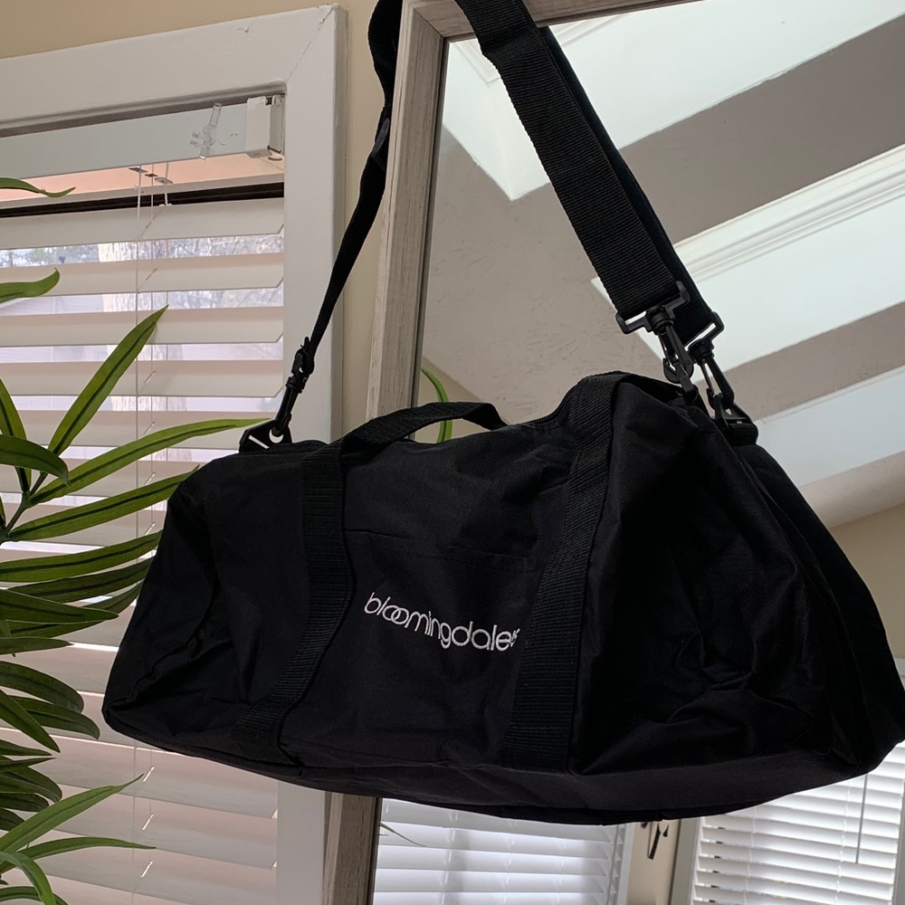 Bloomingdale's Classic Black Duffel Bag